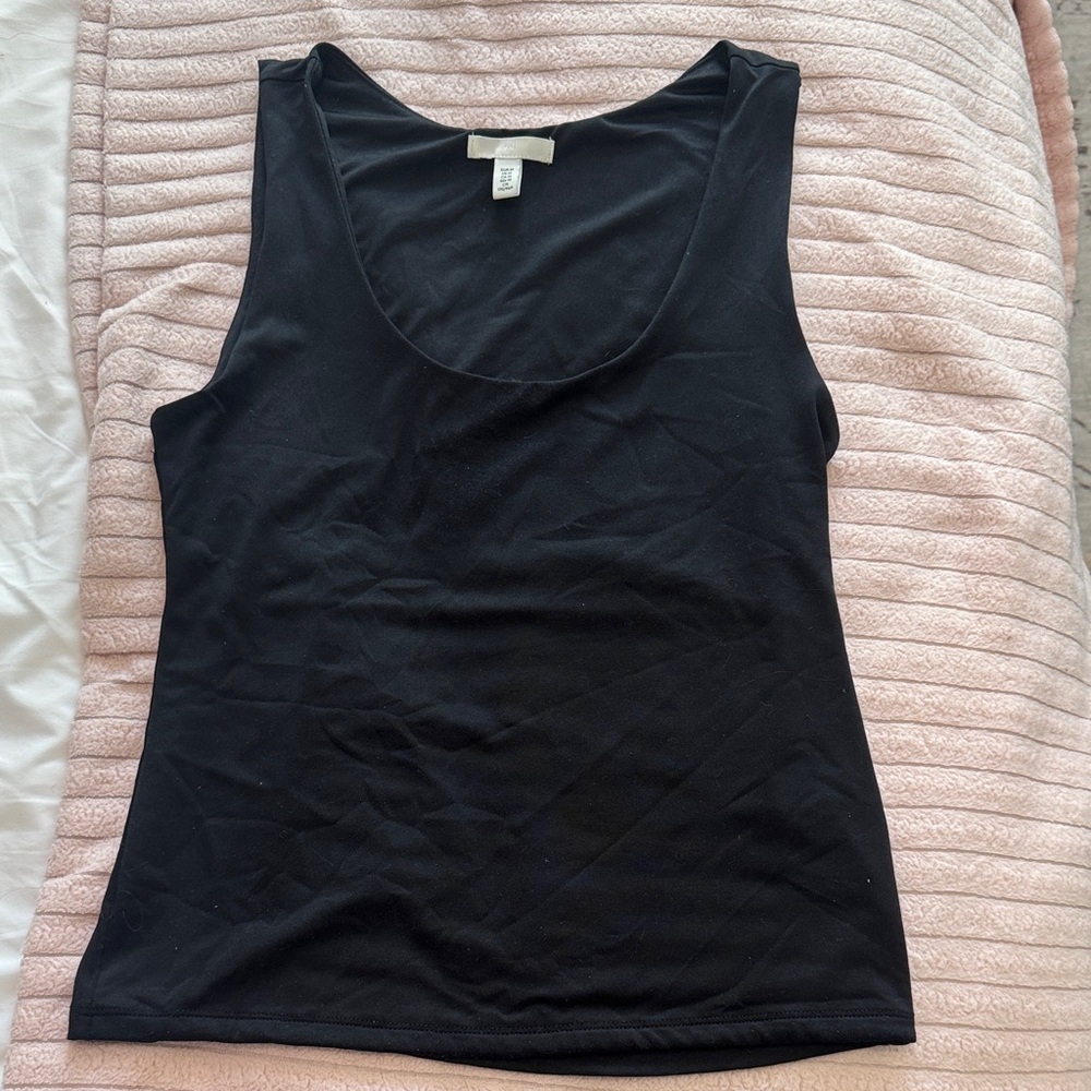 H&M Classic Black Scoop Neck Tank Top - Women's